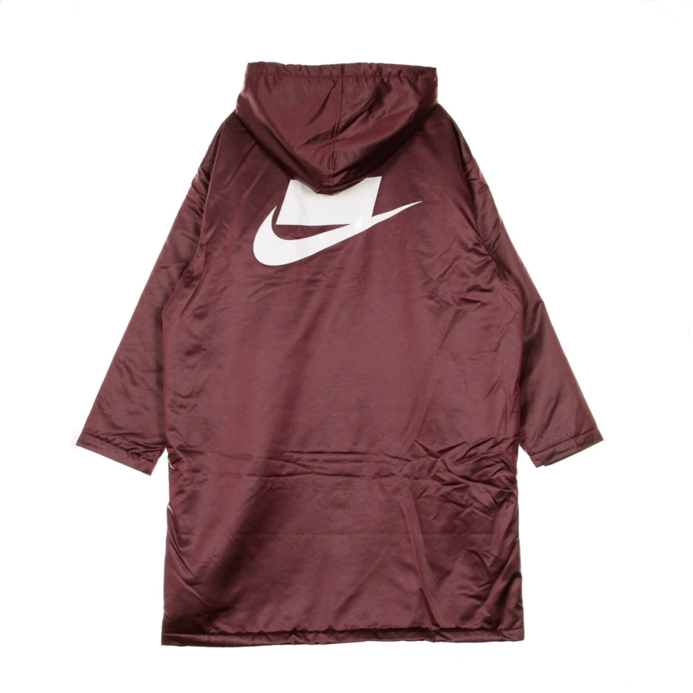 Nike Nacht Maroon Parka Lange Jas Vrouwen Brown Dames