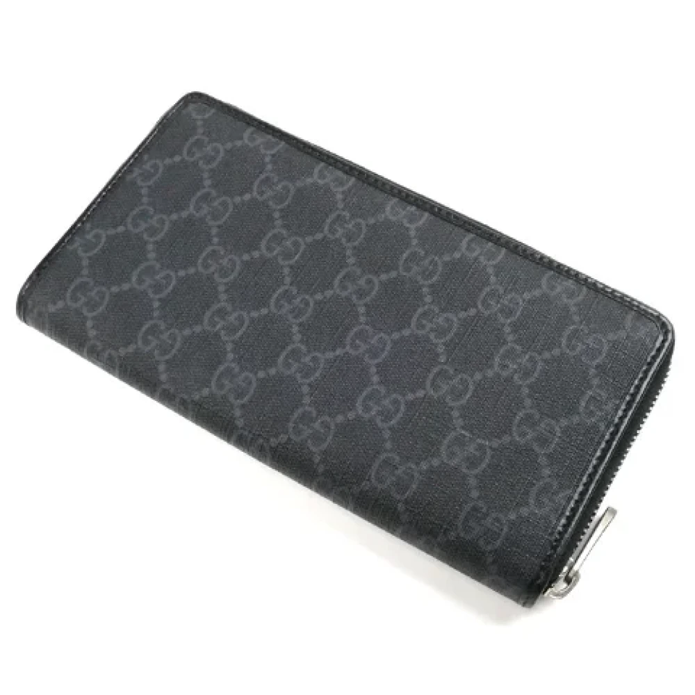 Gucci Vintage Pre-owned Fabric wallets Black Heren