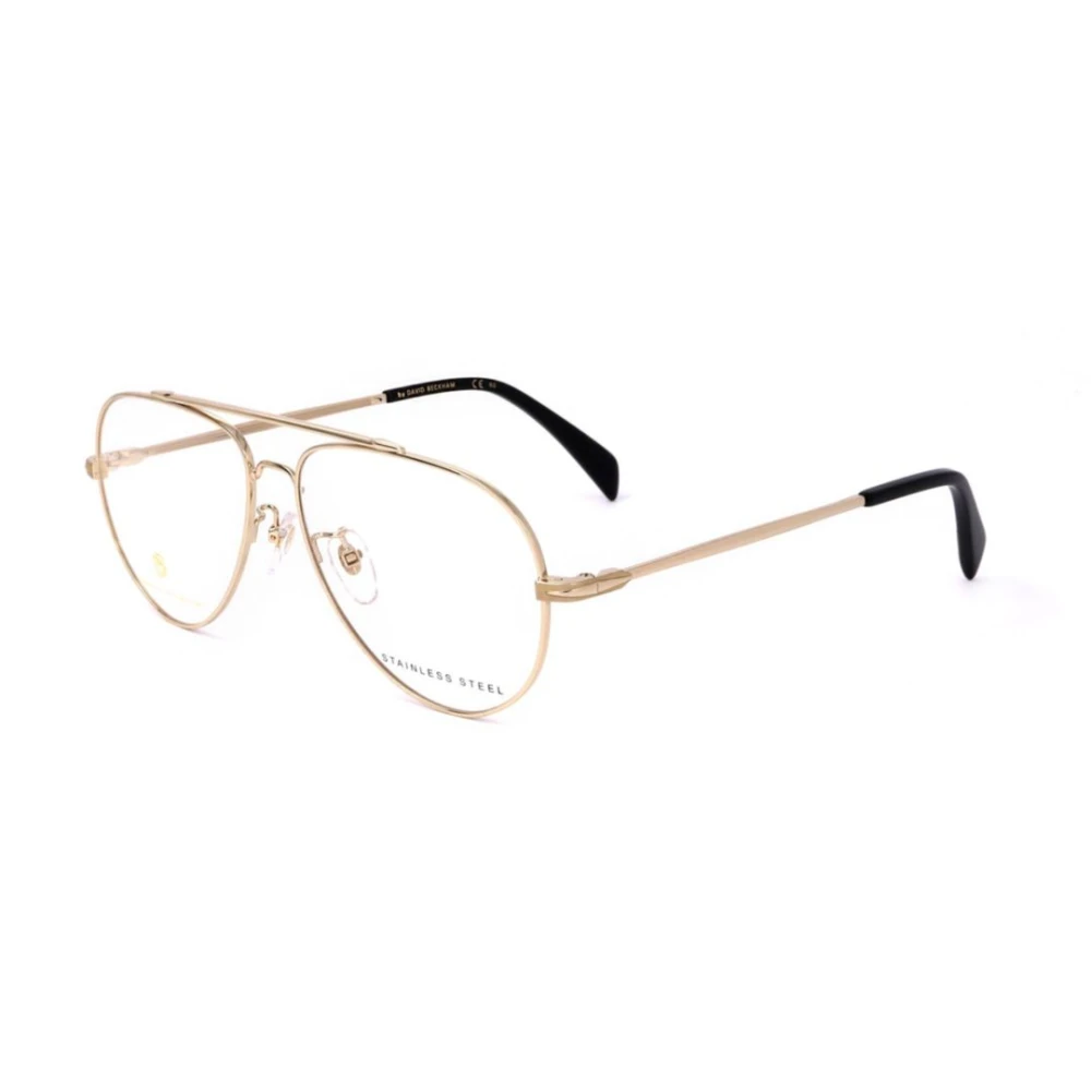 Eyewear By David Beckham Unisex Yellow Glasses, 56 Mm, Aviator Frame