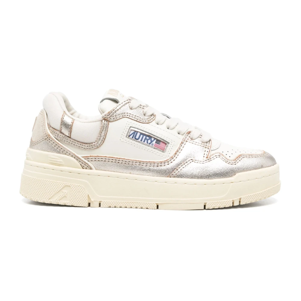 Autry Women's White Sneakers,, Leather Trainers With Logo Detail Size 5 Uk