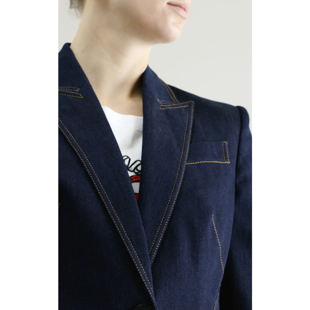 alexander mcqueen Blazer in jeans-look Blue Dames