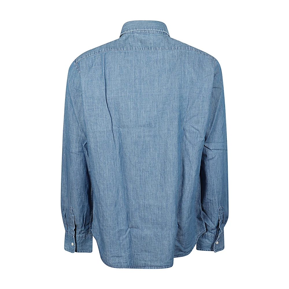 Aspesi Denim overhemd met klassieke kraag Blue Heren