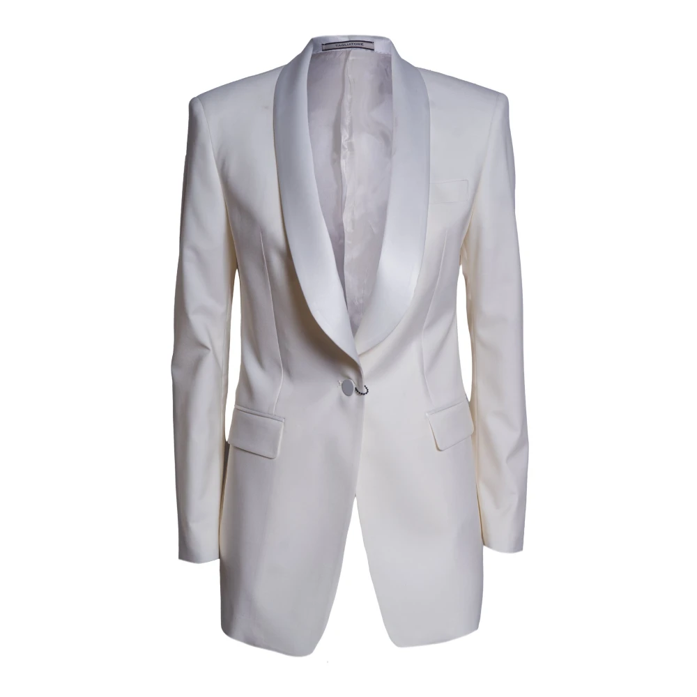 Tagliatore Women's White Lou Shawl-Lapel Suit - Blazers - M - Jackets