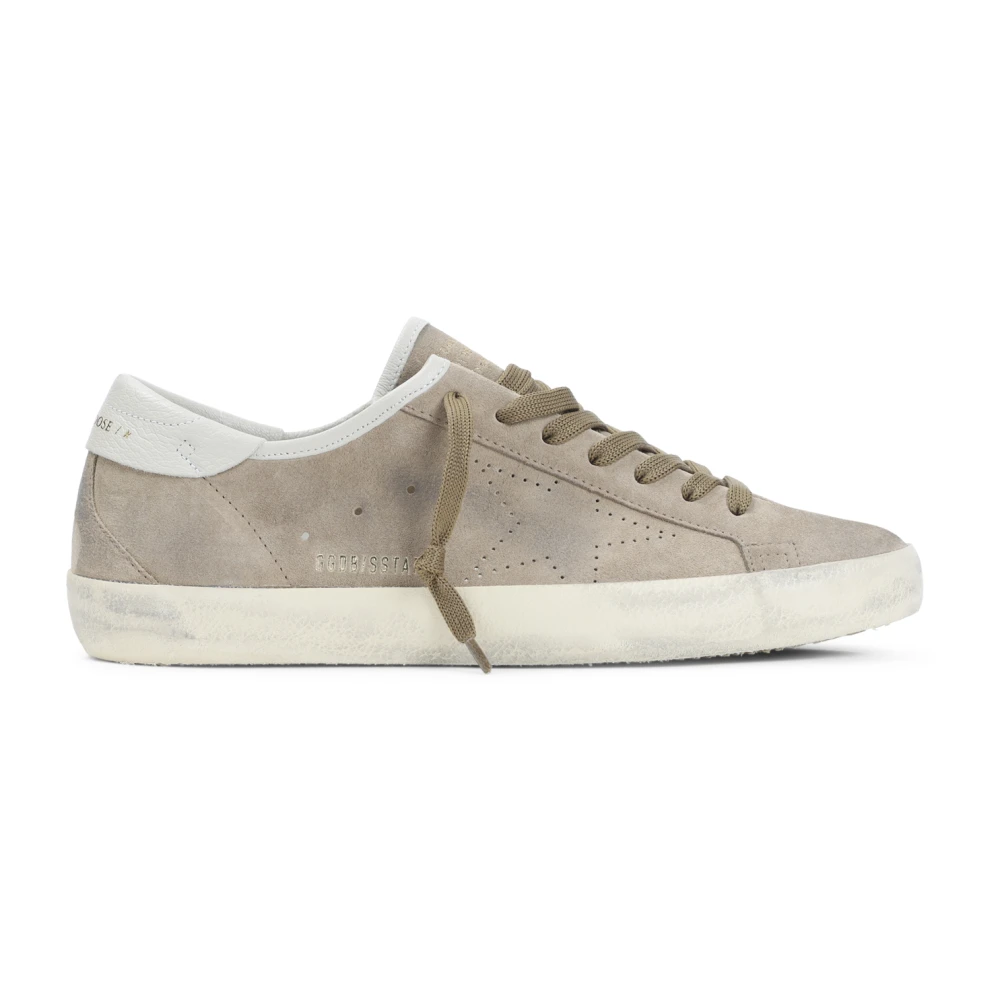 Golden Goose Men's Beige Super-Star Low-Top Trainers - Sneakers - 8 Uk - Shoes