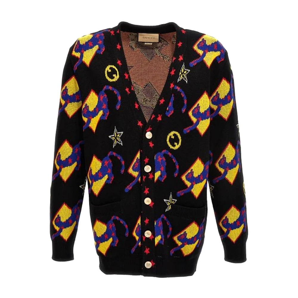 Gucci Stijlvolle Gebreide Cardigan Trui Multicolor Heren