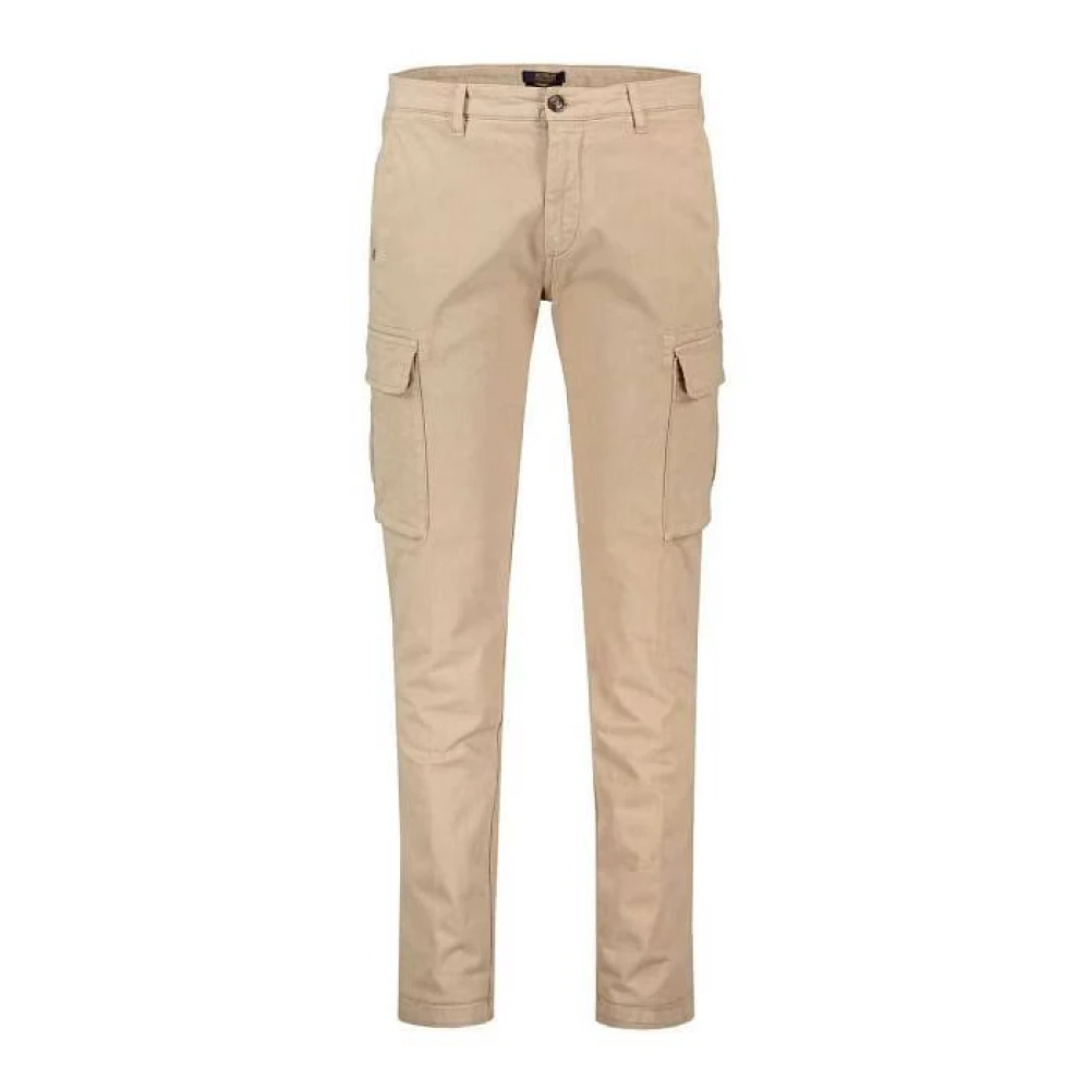 40Weft Herr Beige Byxor M, Slim-Fit Byxor