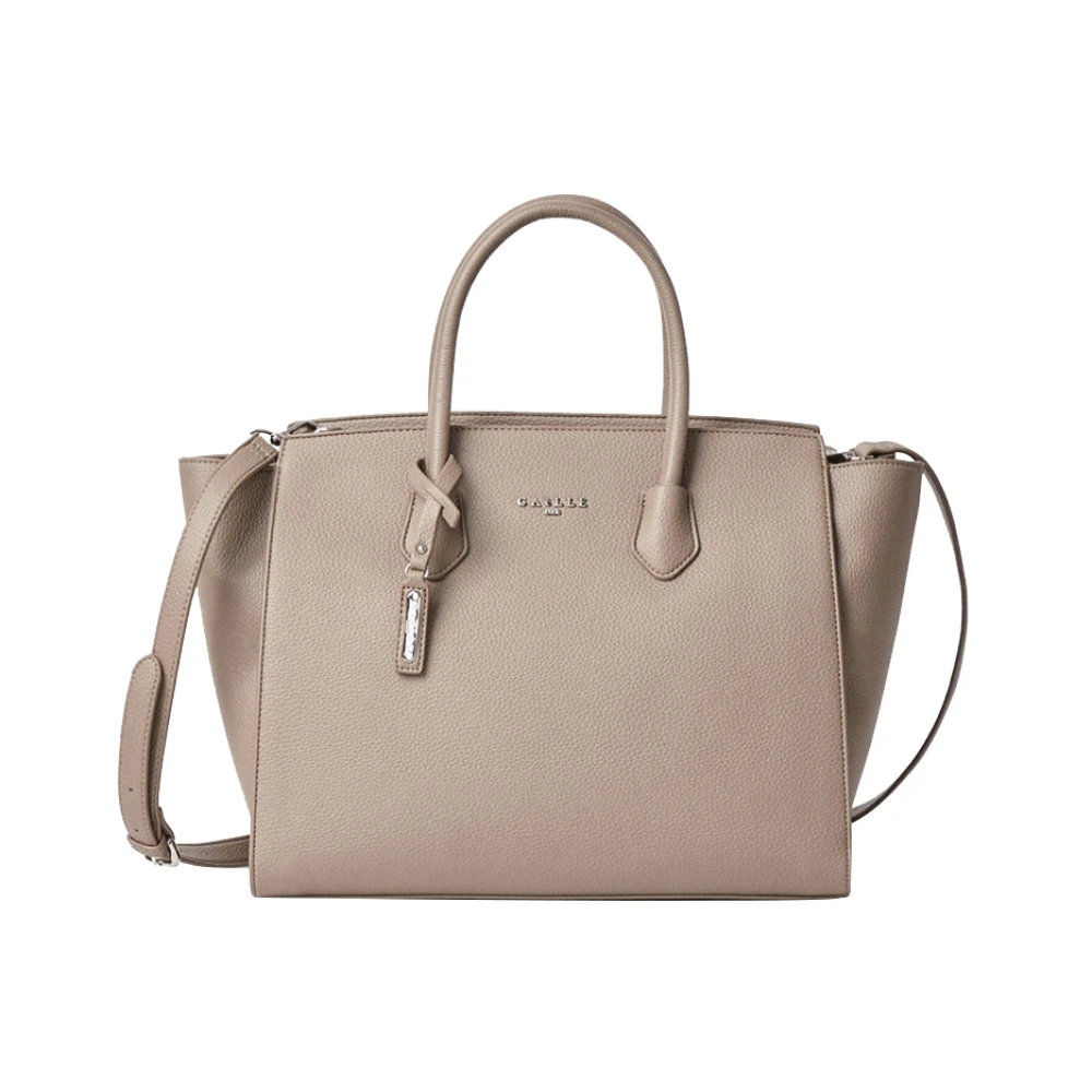 Gaëlle Paris Bruin Leren Shopper Tas met Elegante Details Brown Dames