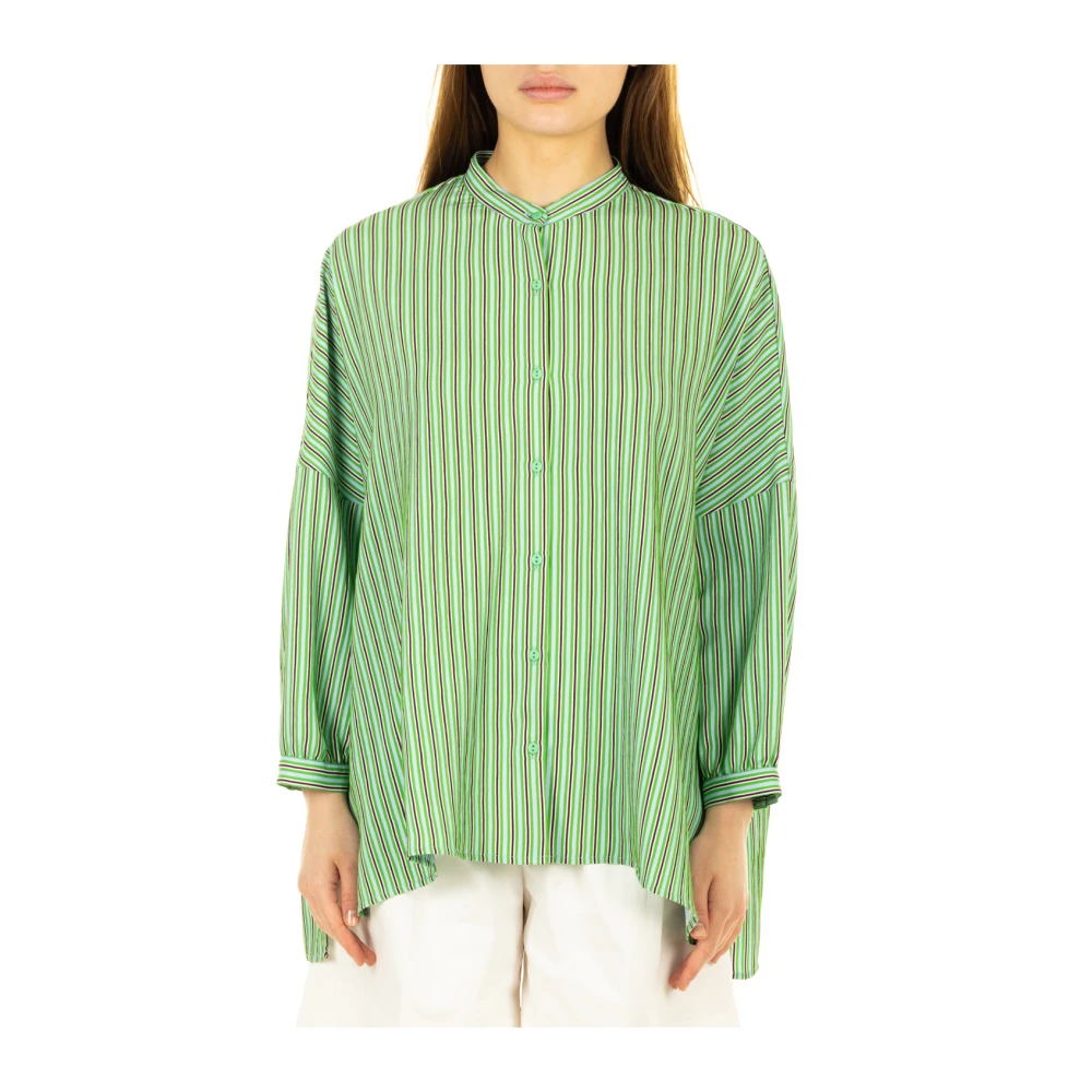 NIU Gele Rechthoekige Shirt Green Dames