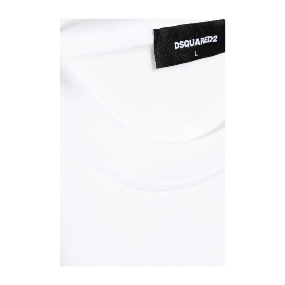 Dsquared2 Witte Felpa Sweater Gebreide kleding White Heren