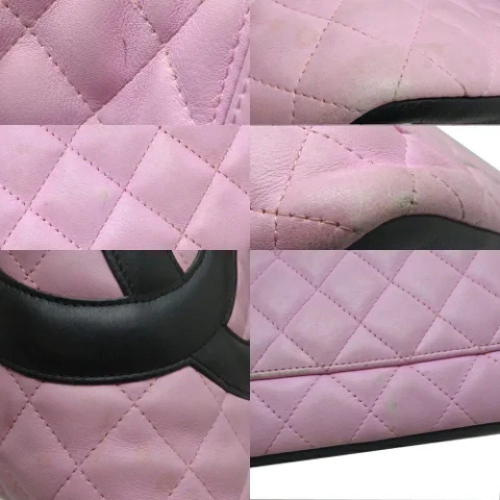 Chanel Vintage Pre-owned Leather totes Pink Dames
