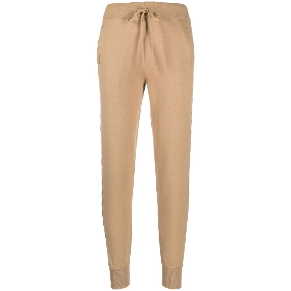 Ralph Lauren Women's Beige Relaxed Fit Logo Fleece Sweatpant - Sweatpants - Xl - Trousers