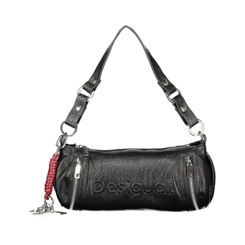 Desigual Donna Nero Borsa Media Effetto Pelle, Poliuretano, U - Immagine 6