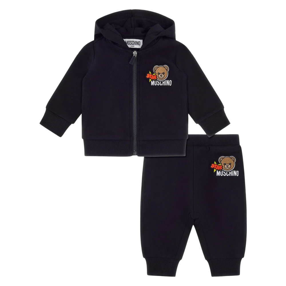 Moschino Boys Black Kids Sport Sets, 2 Y, Baby Bear Logo Tracksuit