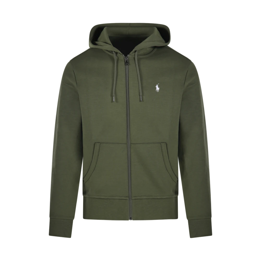 Ralph Lauren Grön Cotton-Blend Logo Zip-Up Hoodie