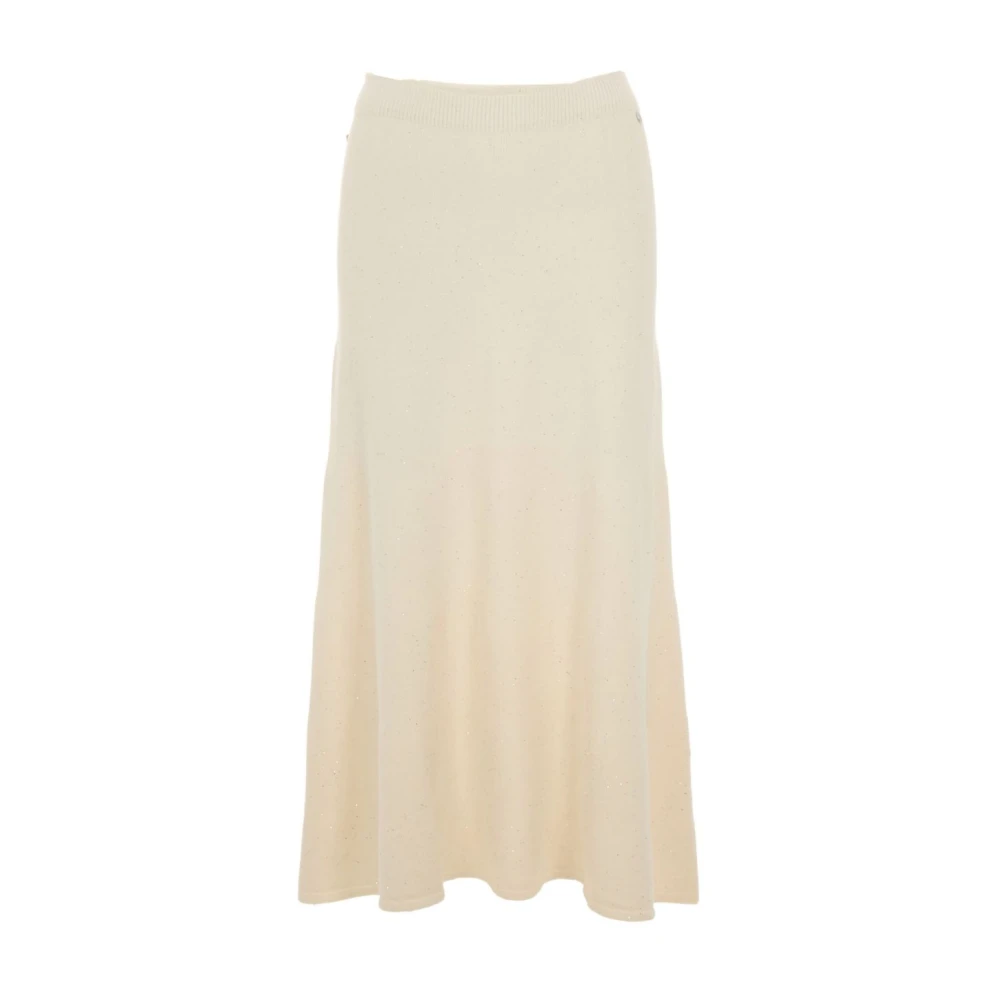 Liu Jo Vrouw Beige Elegante Bianco Rok Aw25