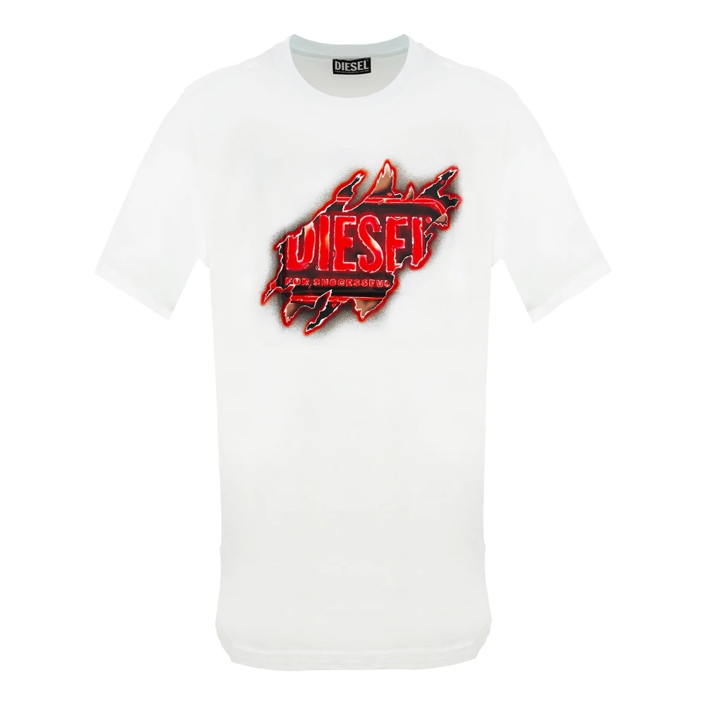 Diesel - Men - T-Just-E43 T-Shirt - Crew Neck - Short Sleeve - White - Image 3