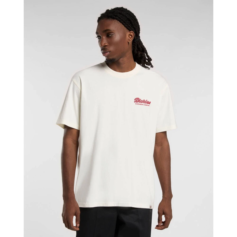 Dickies Korte Mouw Tee Lewistown Egret Beige Heren