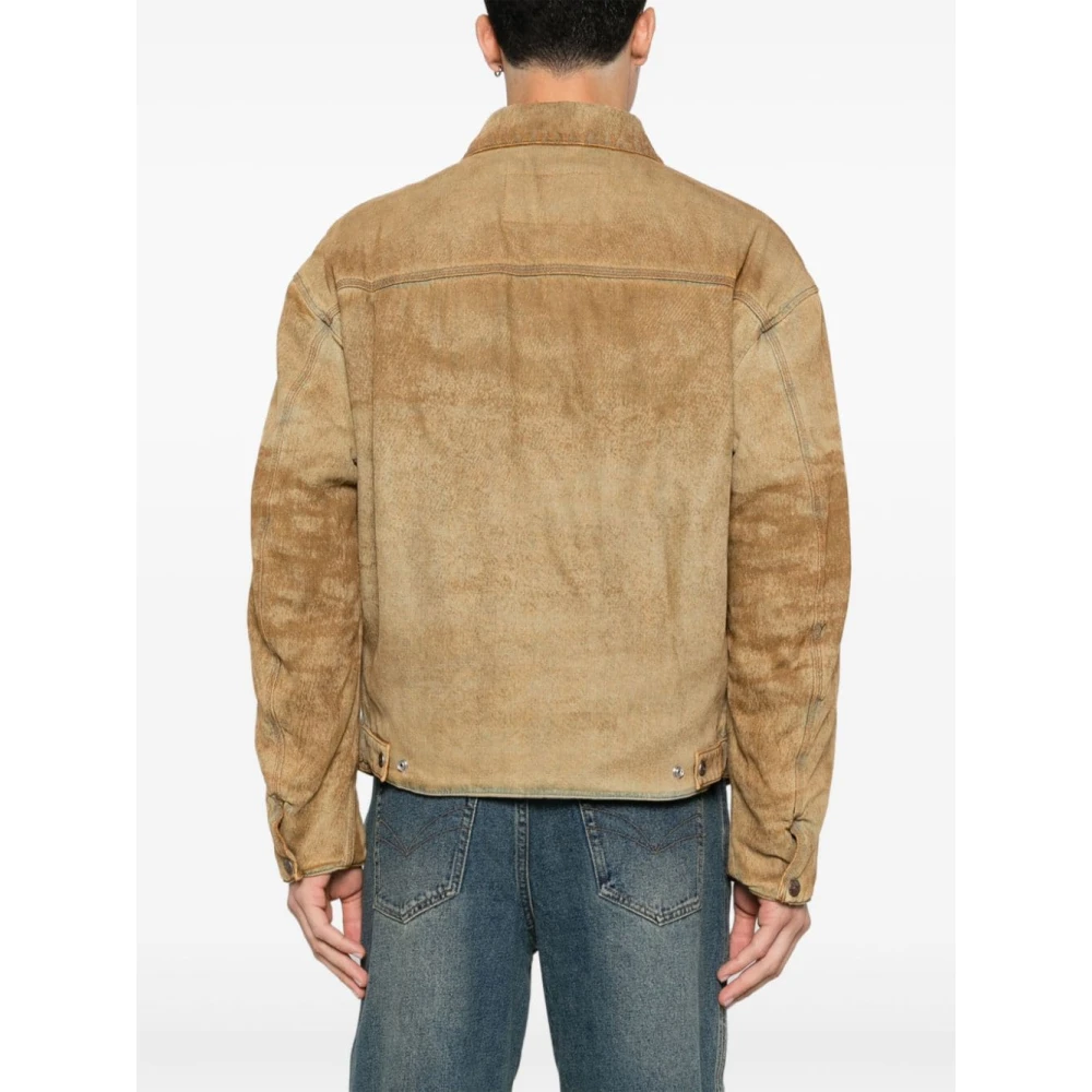 Diesel Bruine Gewatteerde Jas met Vintage Stijl Brown Heren