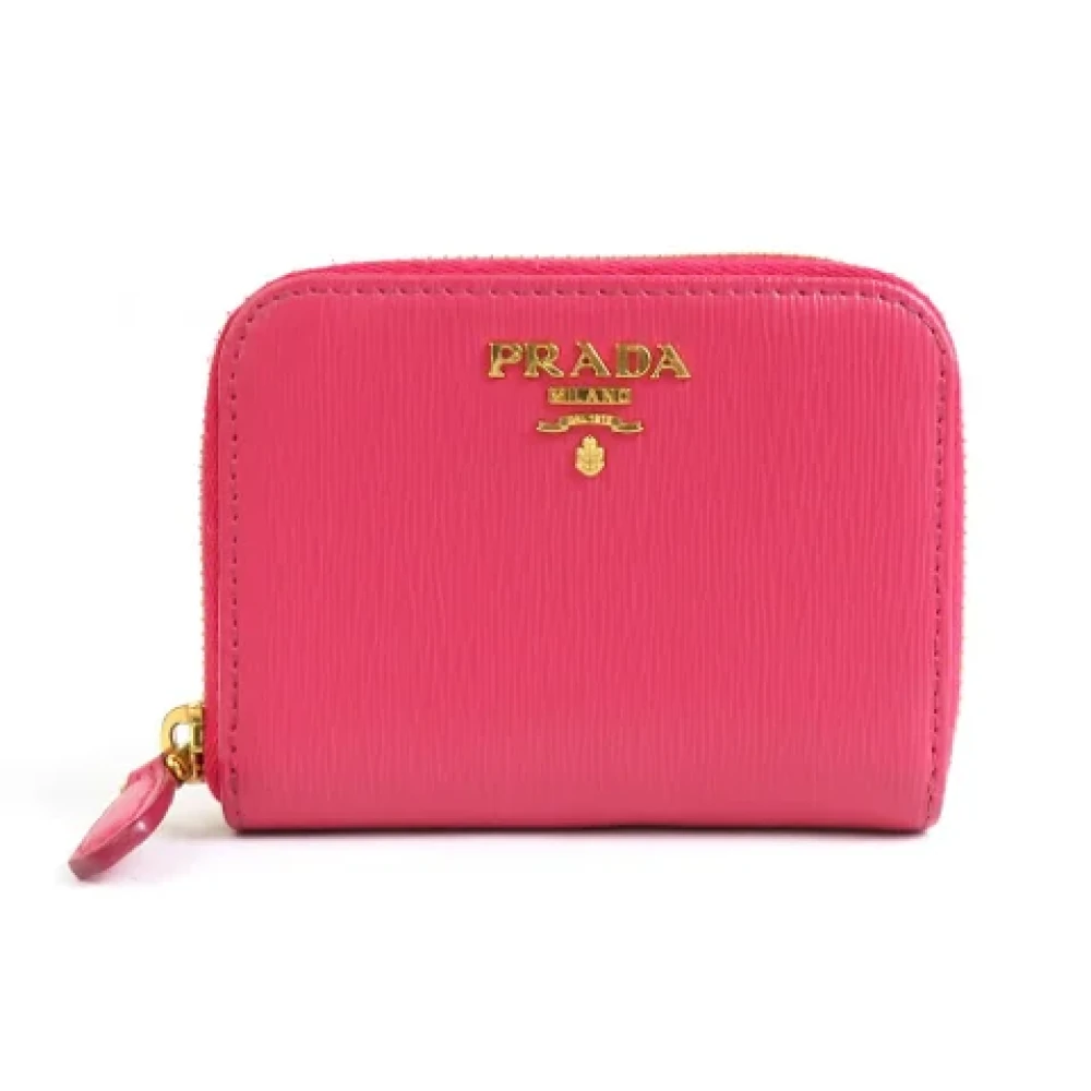 Prada Vintage Pre-owned Leather wallets Pink Dames