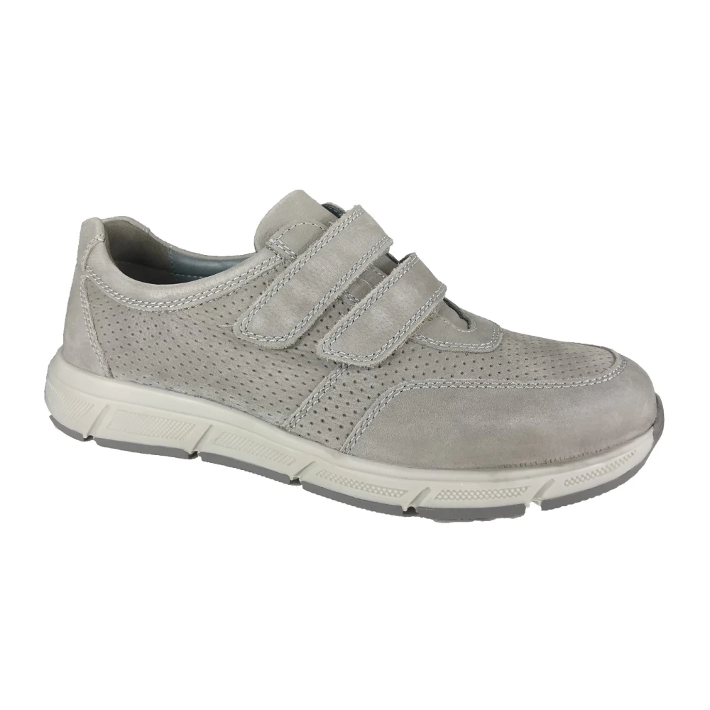 Solidus Velcro Schoenen 67011 Breedte Heren Schoenen Grijs