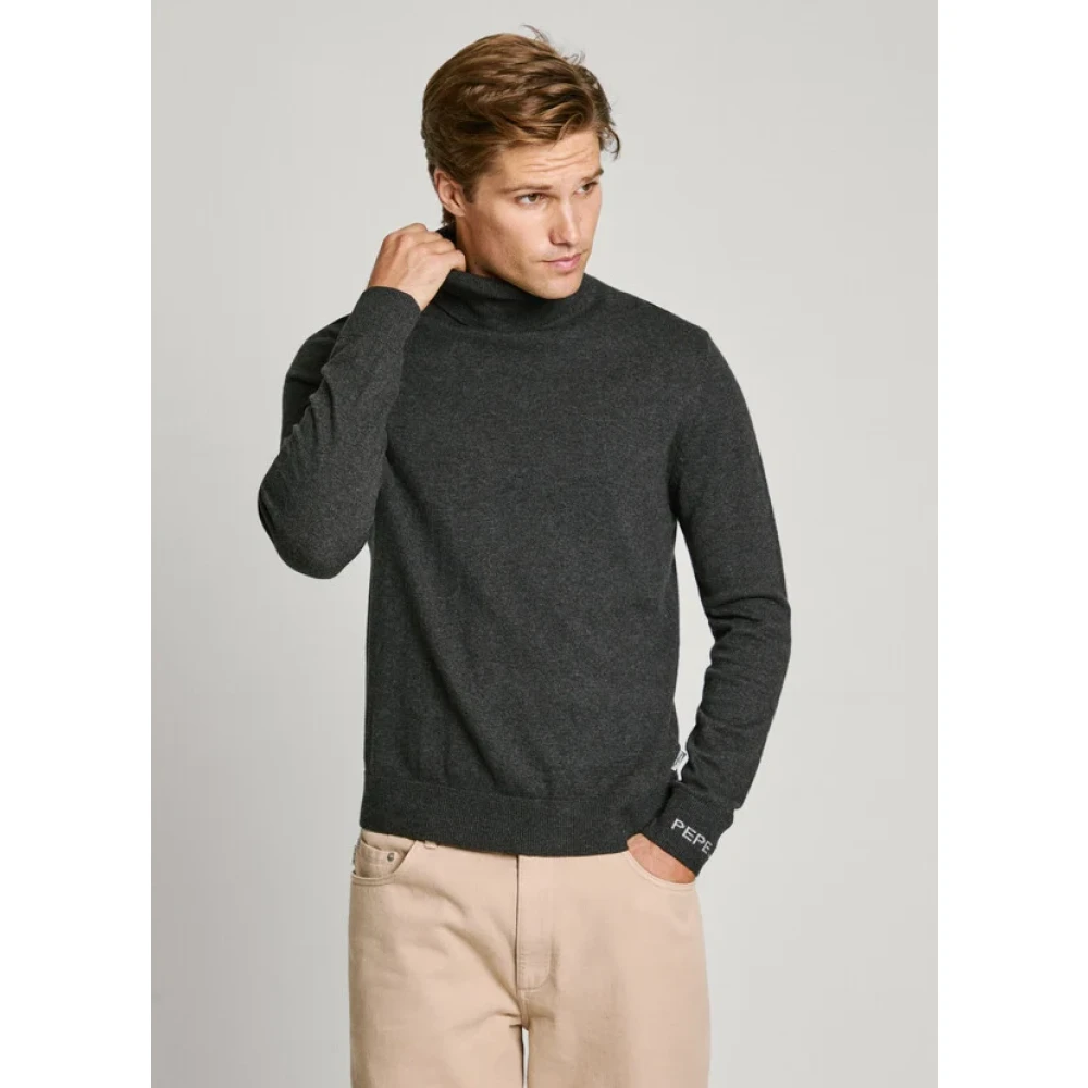 Pepe Jeans Regular Fit Hoge Hals Sweater Gray Heren