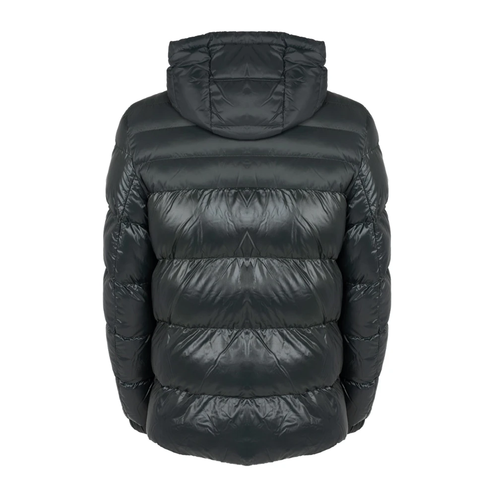 Geox Gewatteerde jas met capuchon Black Heren