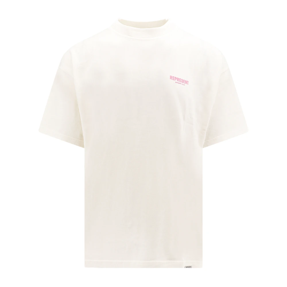 Represent Katoenen T-Shirt met Logo Print White Heren