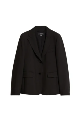 Blazer monopetto in doppia tela di viscosa stretch