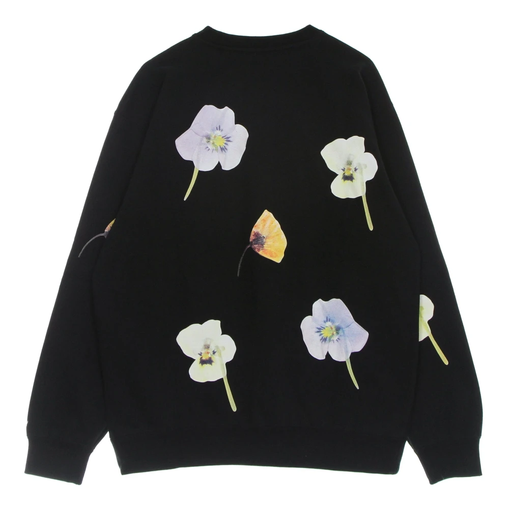 Obey Bloemenprint Crewneck Sweatshirt Zwart Black Heren