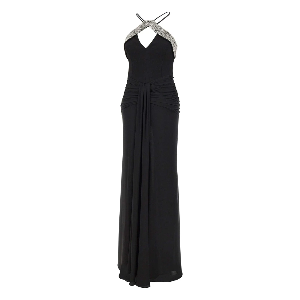 Rebecca Vallance Astros Embellished Draped Gown - Female - Gowns - Black - S - Dresses