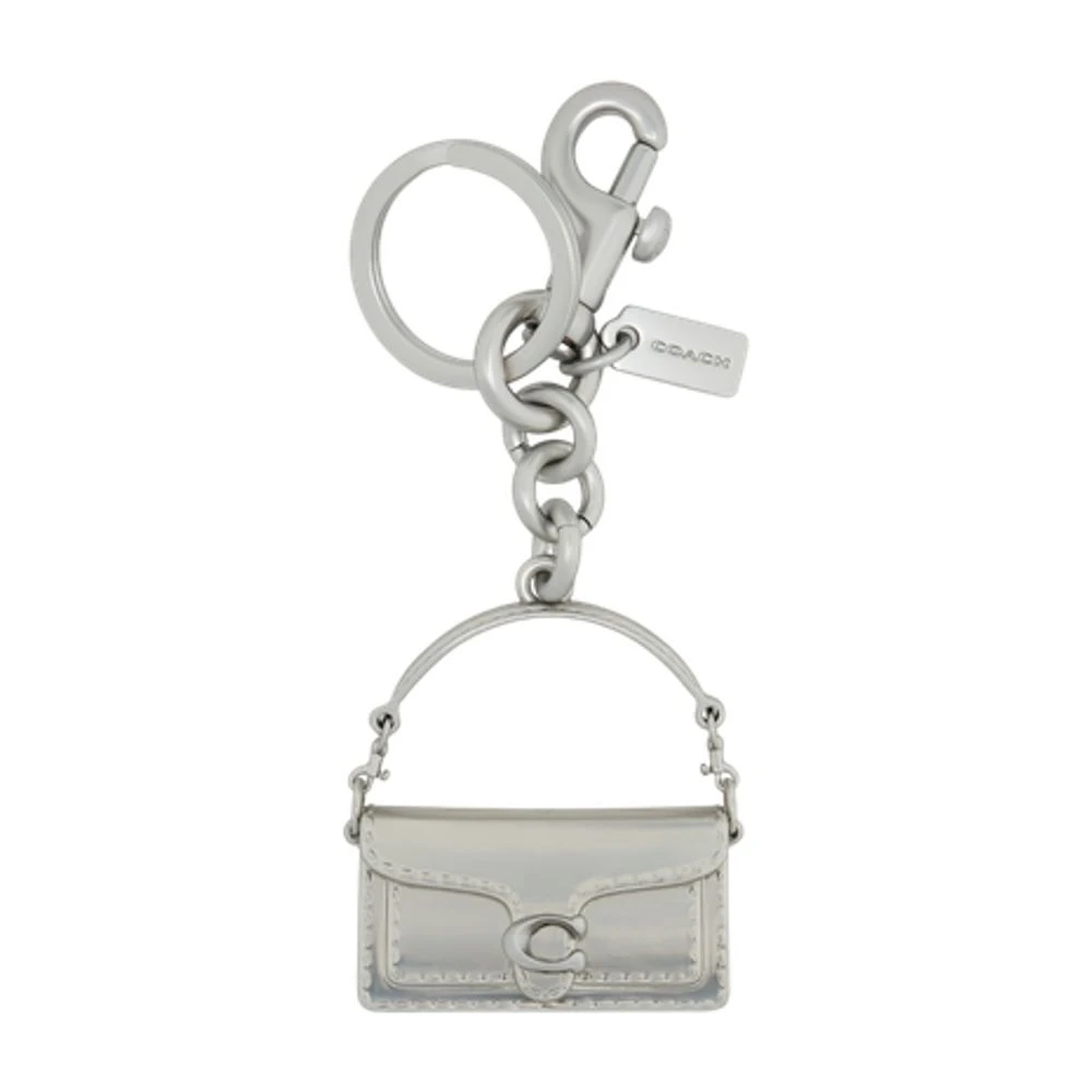 Coach Women's Gray Keychains, One Size, Tabby Bag Charm