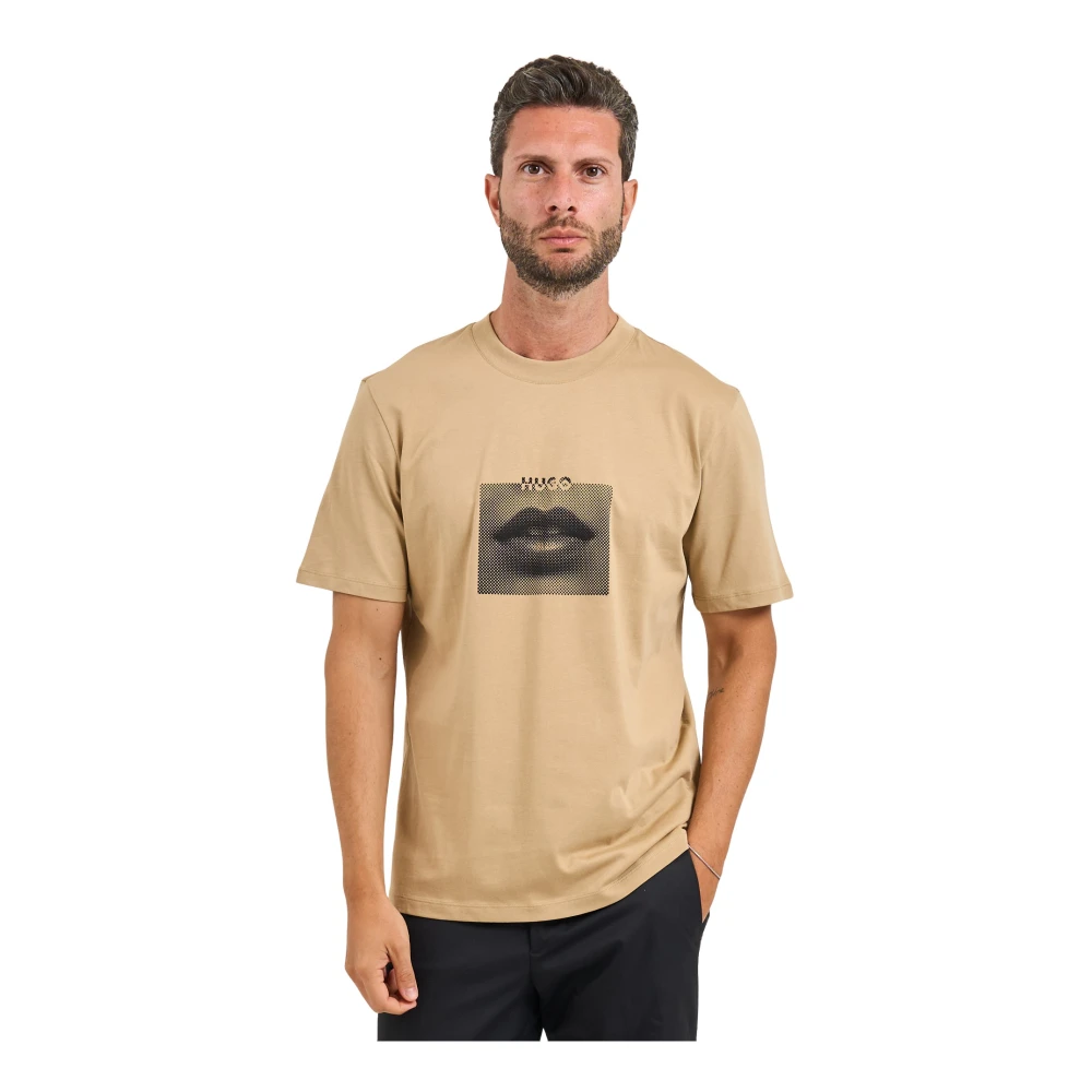 Hugo - Tops > T-Shirts - Beige - Hugo - Modalova