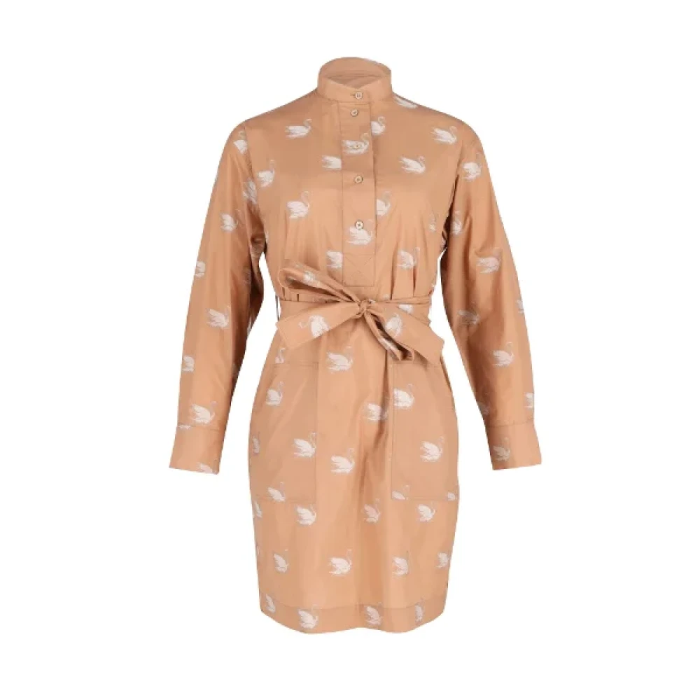 Acne Studios Pre-owned Polyester dresses Beige Dames