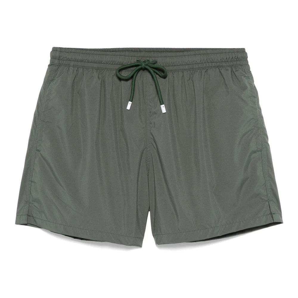 Fedeli Polyester Zwemshorts met Elastische Riem Green Heren