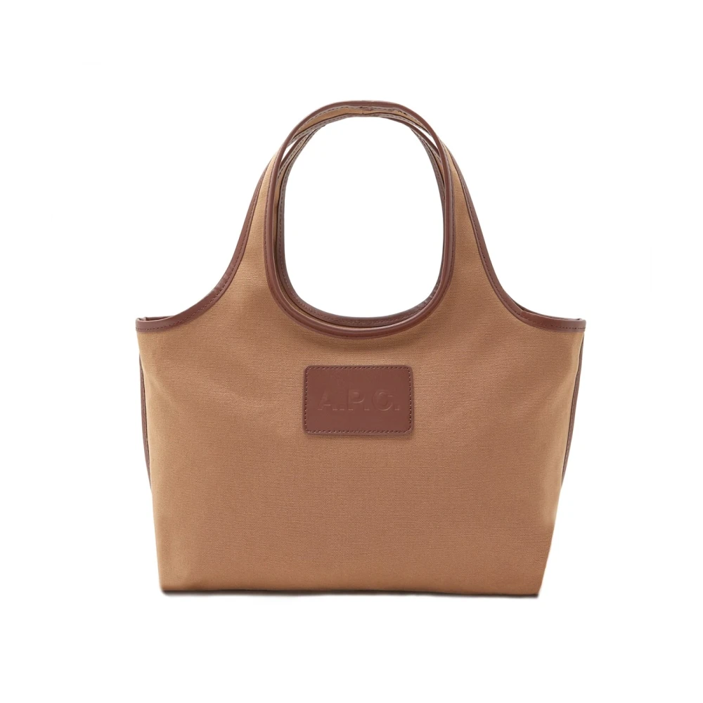 A.p.c. Women's Brown Shopping Bags, One Size, Mini Harper Canvas Bag