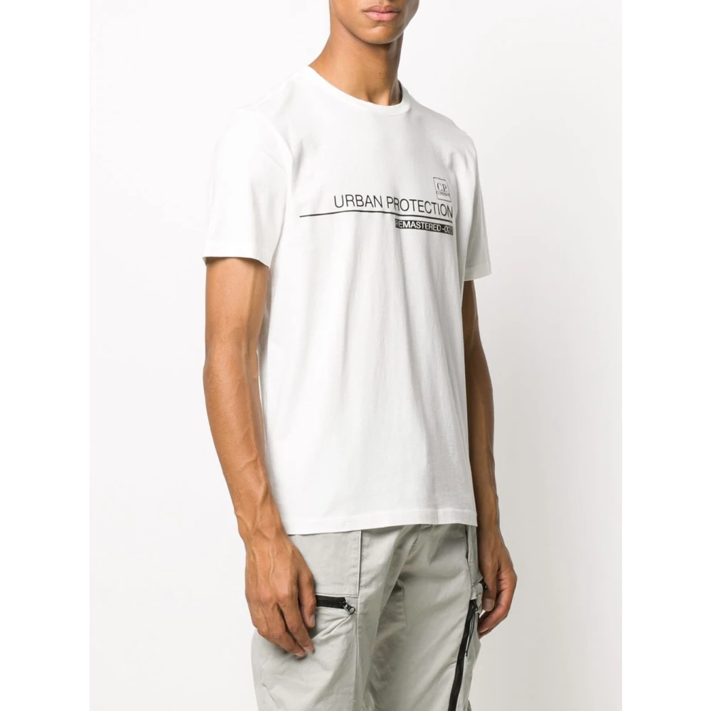 C.P. Company Jersey Small Logo Label T-Shirt White Heren