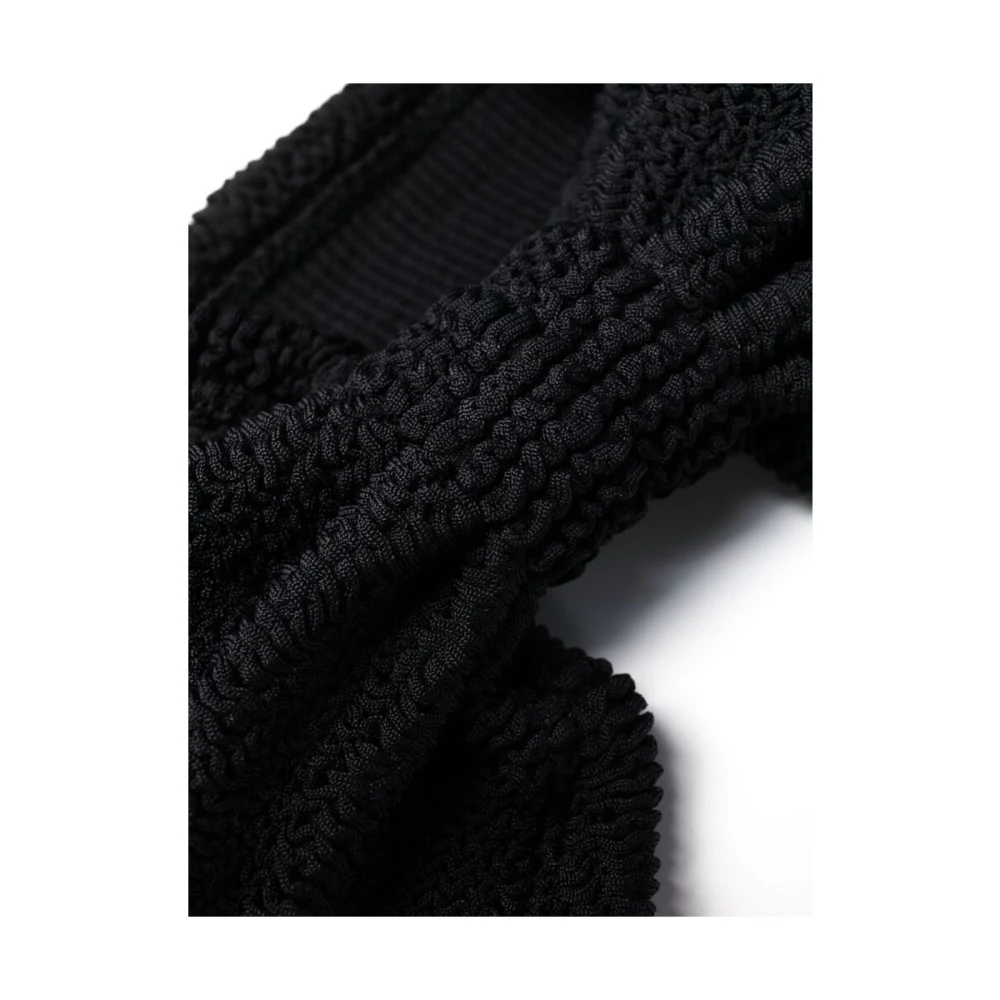 Hunza G Zwart Gekreukte Strandkleding Set Black Dames