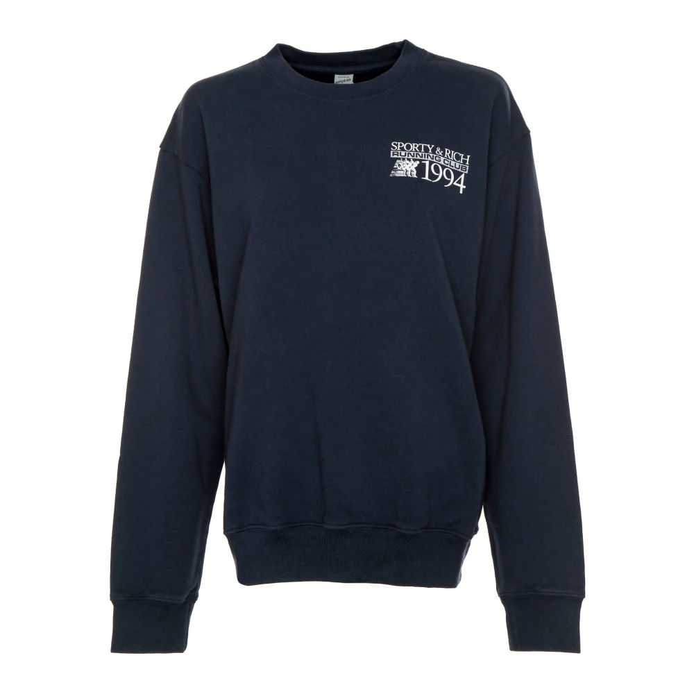 Sporty & Rich Finish Line Sweatshirt Blue Heren