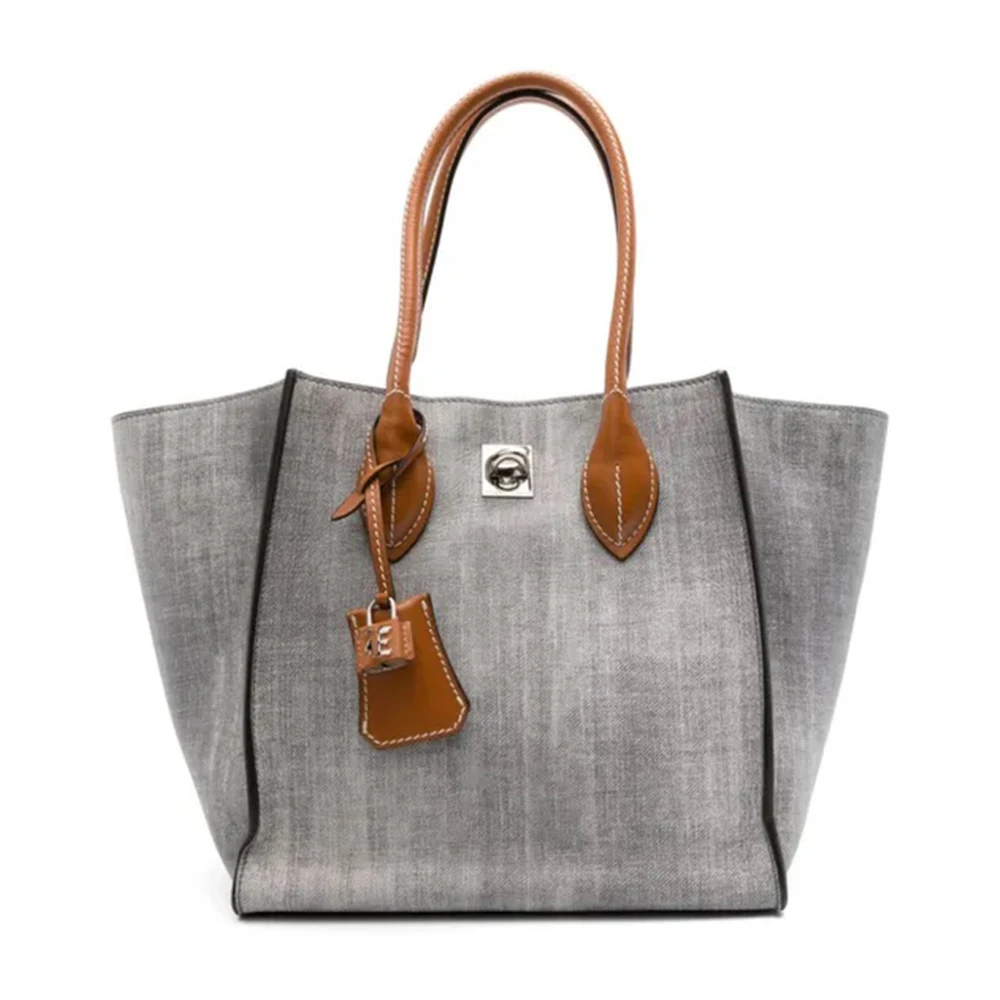 Ermanno Scervino Maggie Tote Tas in Duif Grijs Gray Dames