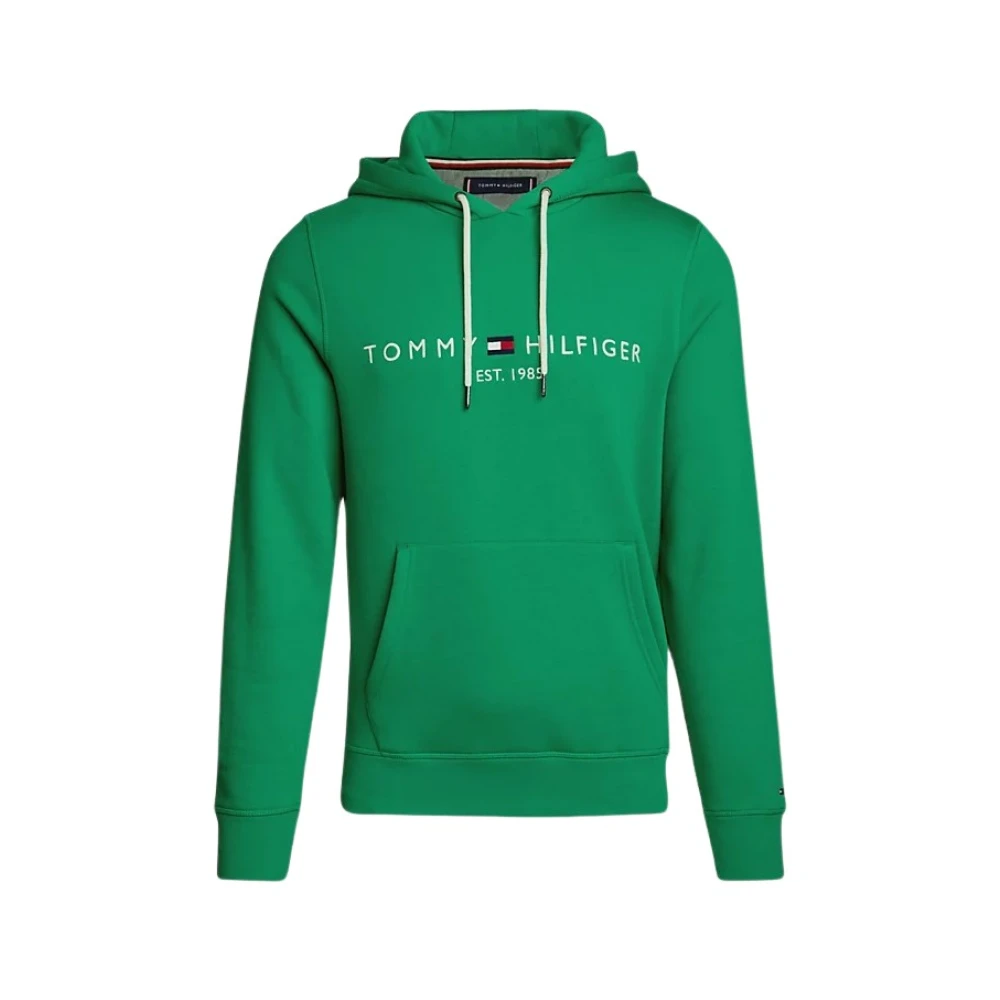 Tommy Hilfiger Klassisk Hoodie Sweatshirt Green, Herr