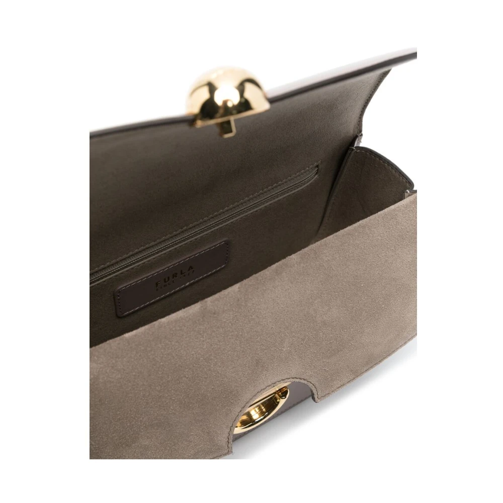 Furla Stijlvolle Grijze Handtas met Magnetische Sluiting Gray Dames