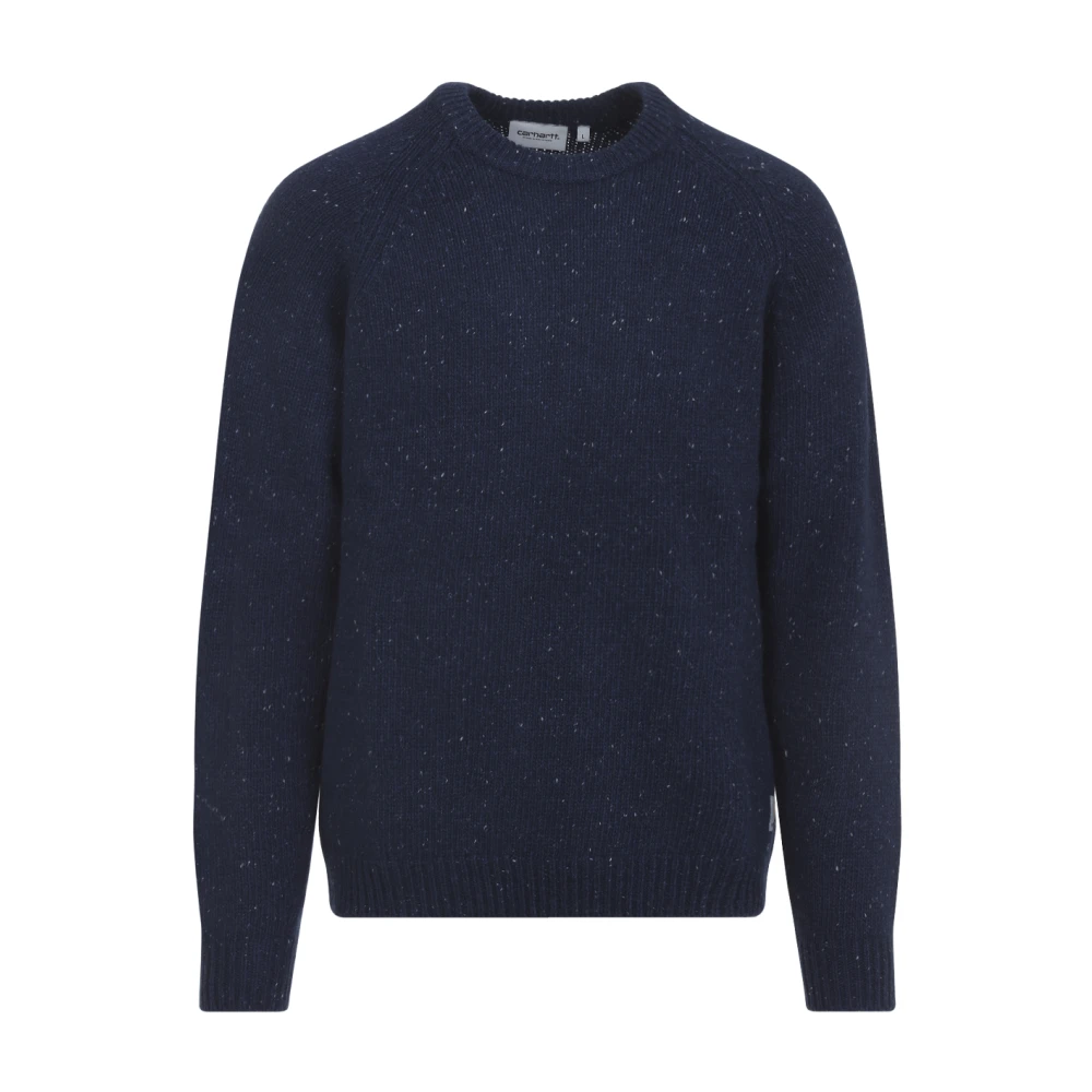 Carhartt Wip Men's Blue Round-Neck Knitwear, S, Jumper Aw25 Stylish Knit