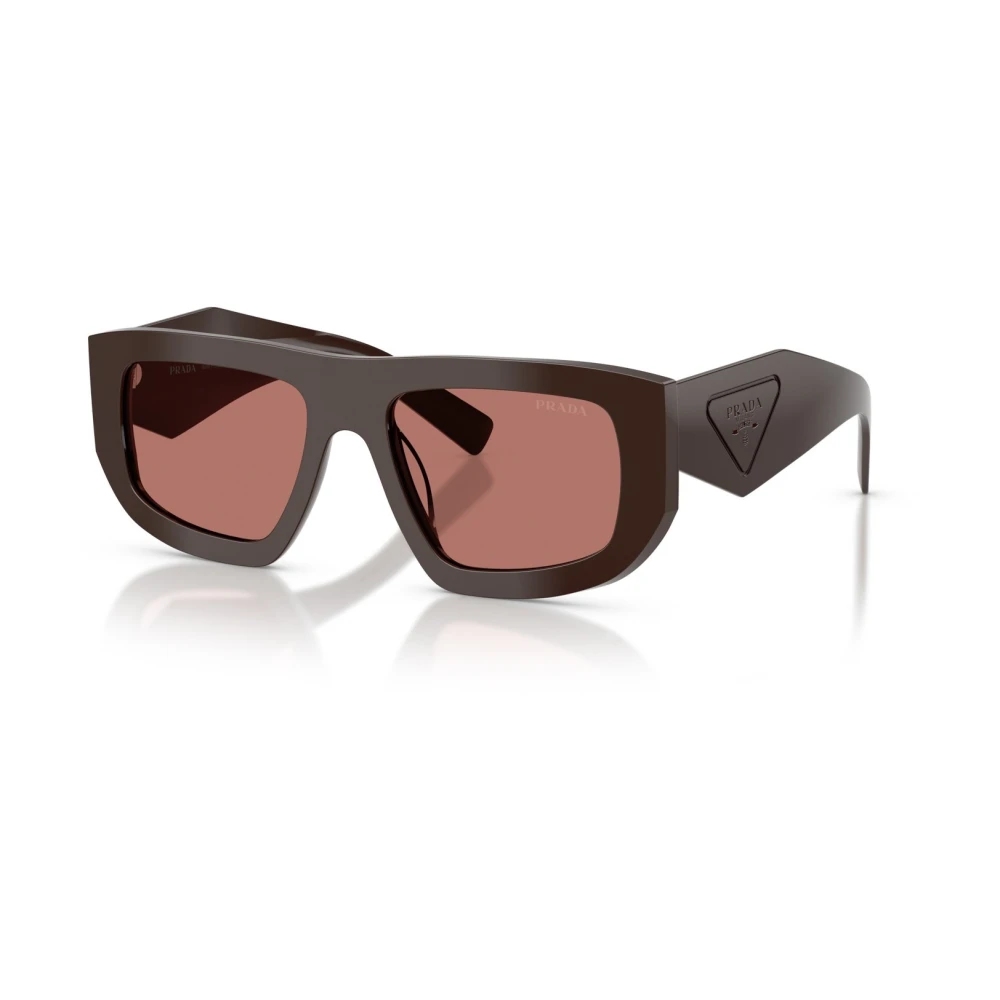 Prada Women's 0PR D04SU Oversized Sunglasses - Cigar/Bordeaux - Image 3