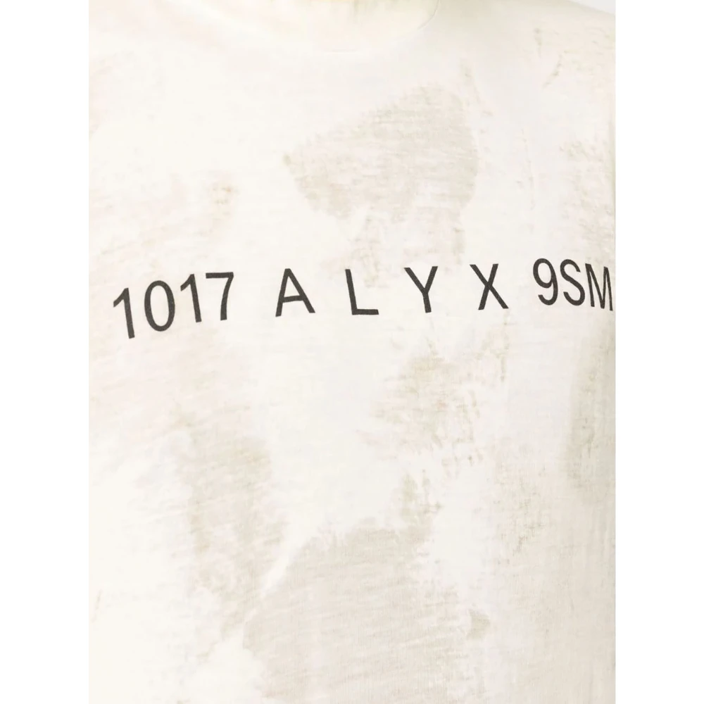 1017 Alyx 9SM Logo Print Katoenen T-shirt White Heren