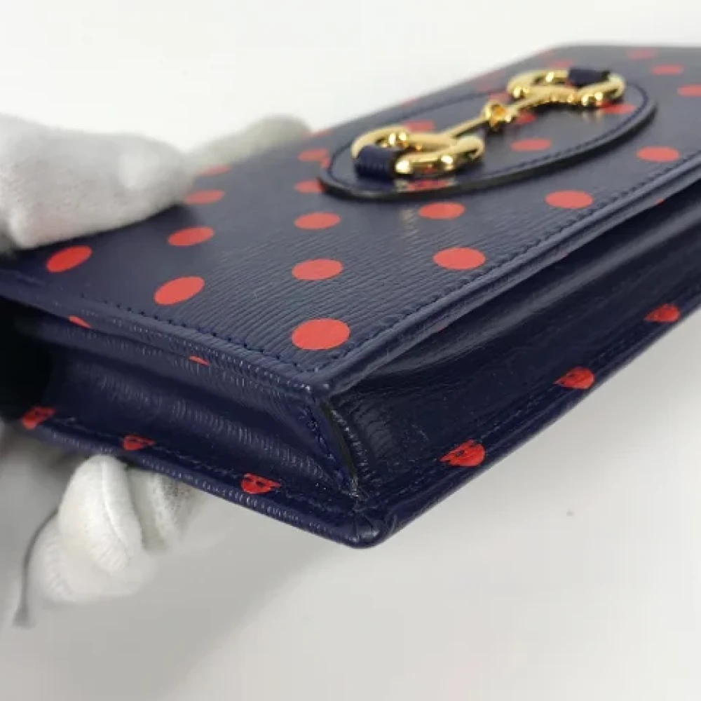 Gucci Vintage Pre-owned Leather wallets Blue Dames
