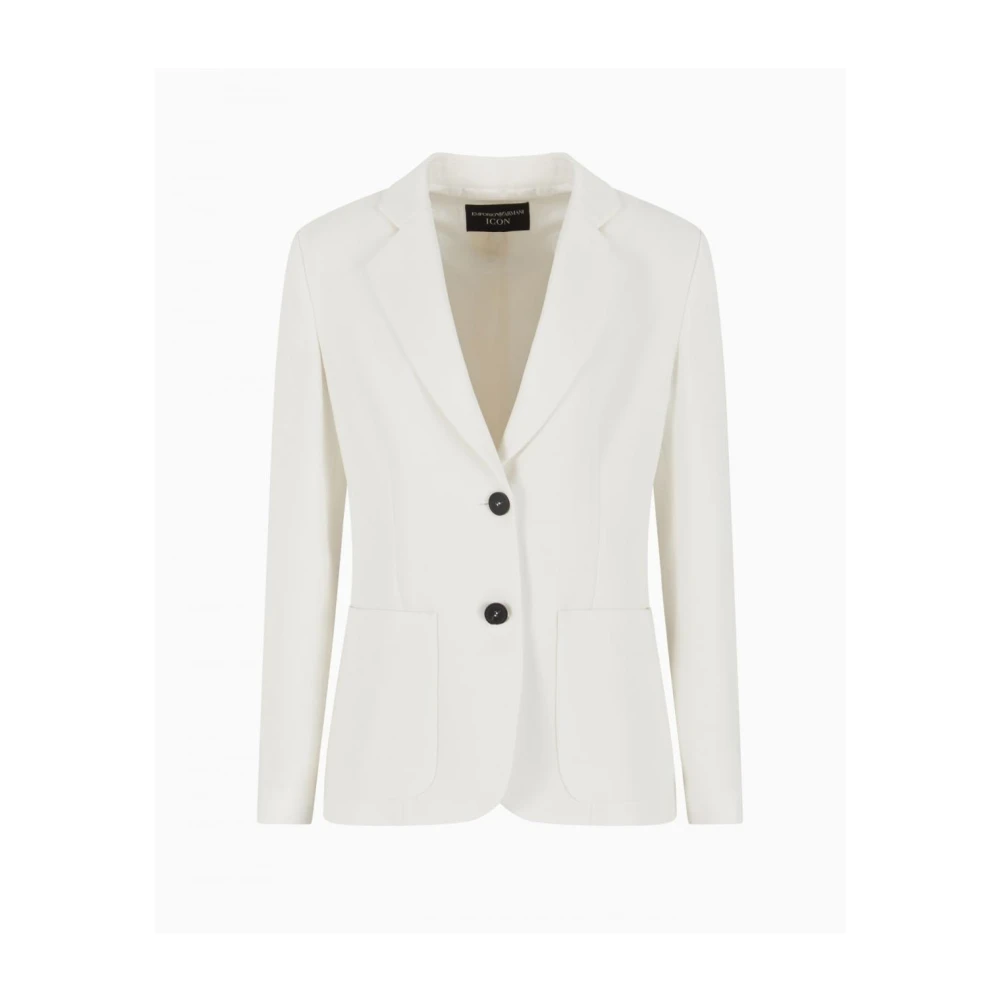 Emporio Armani Acetaatjassen en blazers White Dames