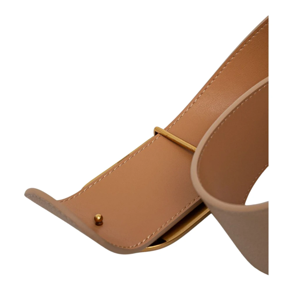 Twinset Stijlvolle Synthetisch Leren Riem Beige Dames