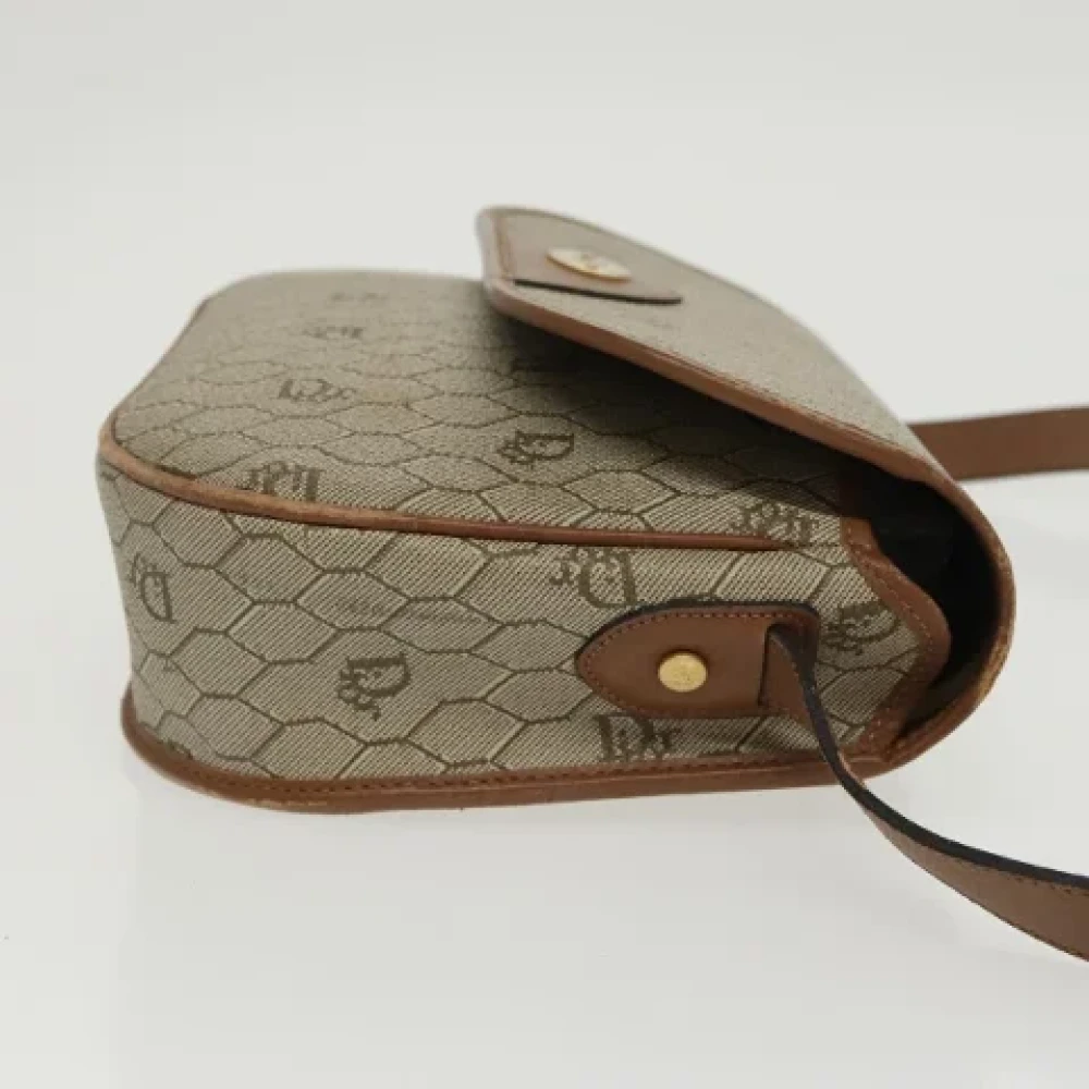 Dior Vintage Pre-owned Canvas shoulder-bags Beige Dames