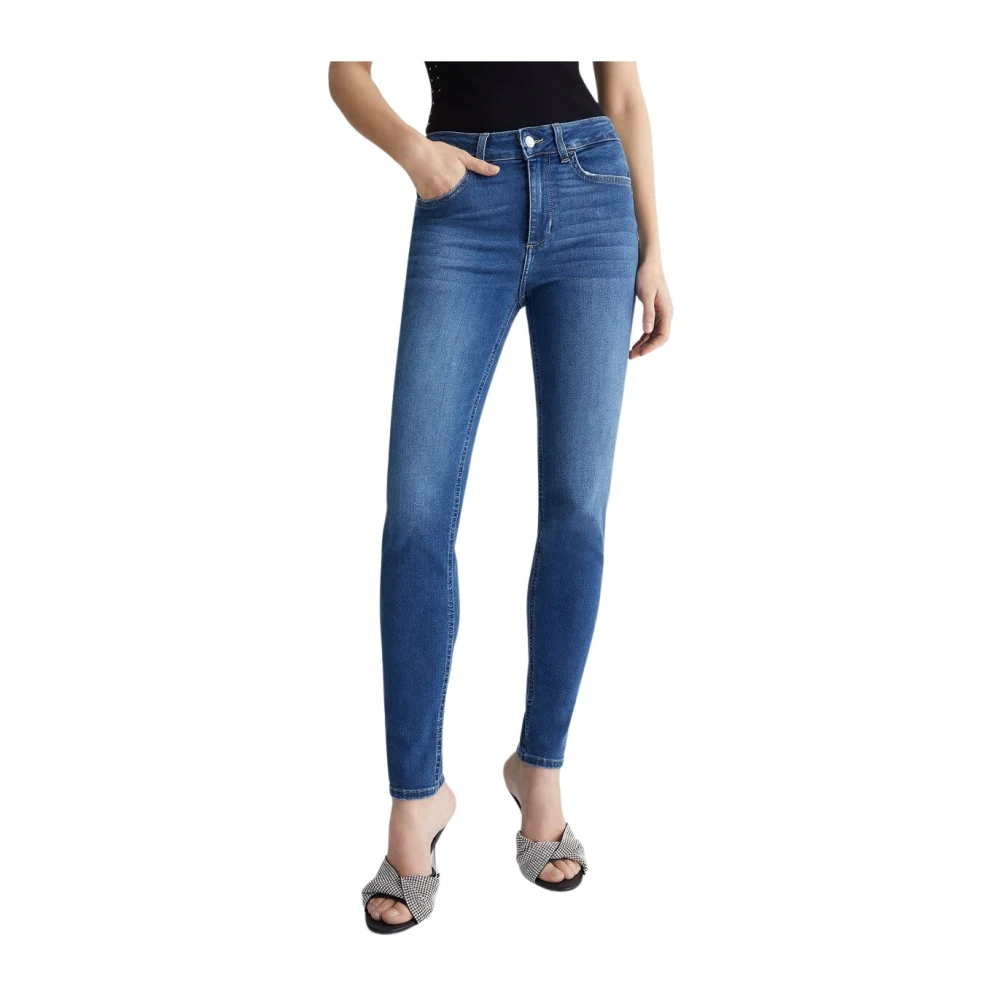 Liu Jo Blauwe Gemstone Skinny Jeans Blue Dames