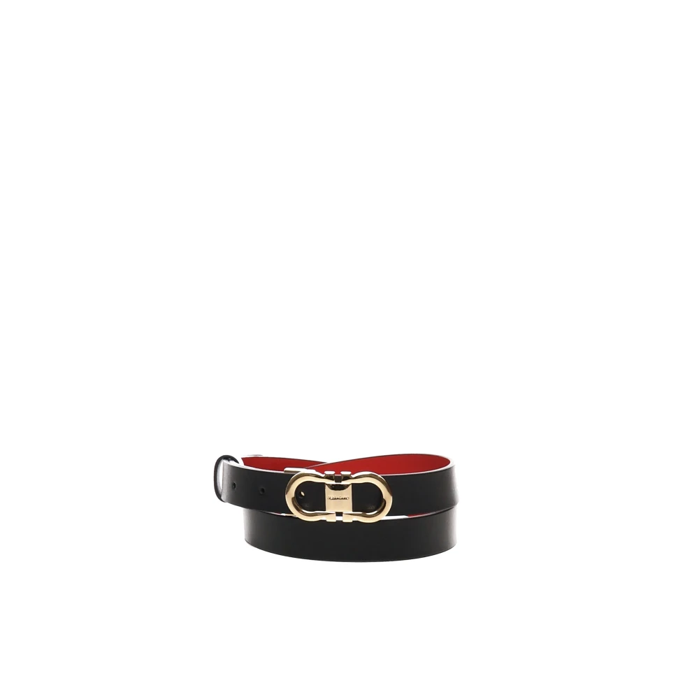 Ferragamo Women's Black Belts, 90 Cm, Cotton Elastan Belt